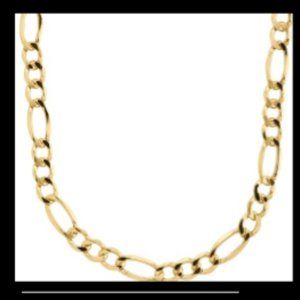 14k SOLID GOLD FIGARO 24 INCH MENS NECKLACE